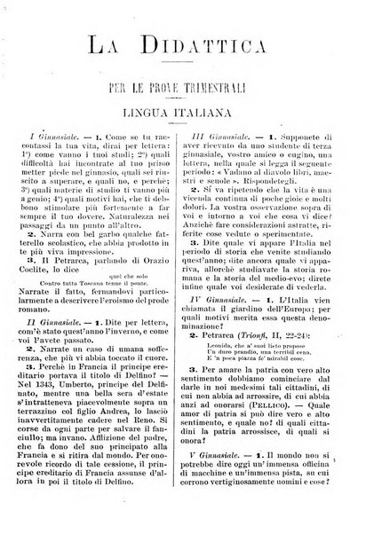 Gymnasium periodico letterario-didattico per le scuole secondarie