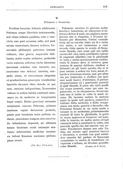 Gymnasium periodico letterario-didattico per le scuole secondarie