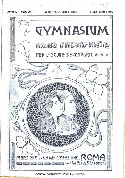 Gymnasium periodico letterario-didattico per le scuole secondarie