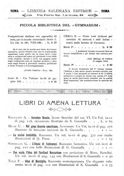 Gymnasium periodico letterario-didattico per le scuole secondarie