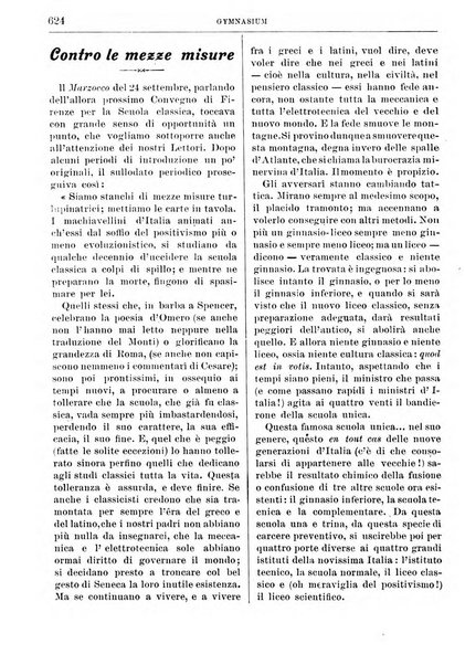 Gymnasium periodico letterario-didattico per le scuole secondarie