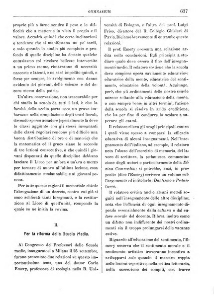 Gymnasium periodico letterario-didattico per le scuole secondarie