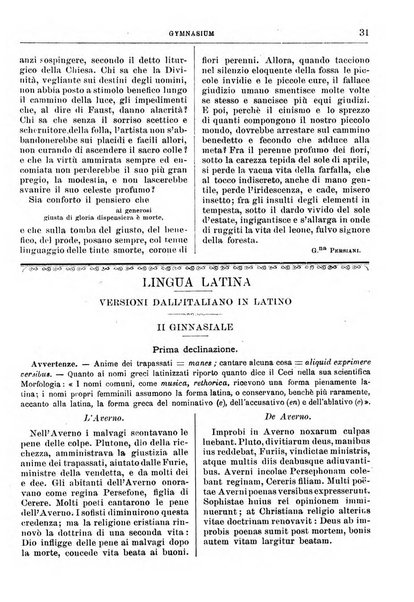 Gymnasium periodico letterario-didattico per le scuole secondarie