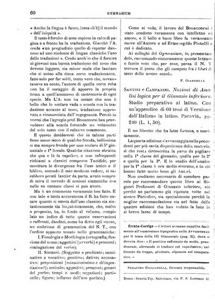 Gymnasium periodico letterario-didattico per le scuole secondarie