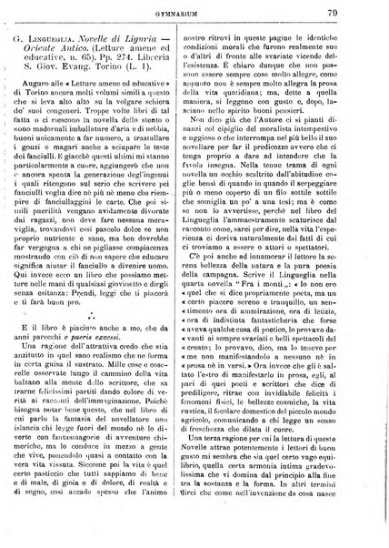 Gymnasium periodico letterario-didattico per le scuole secondarie