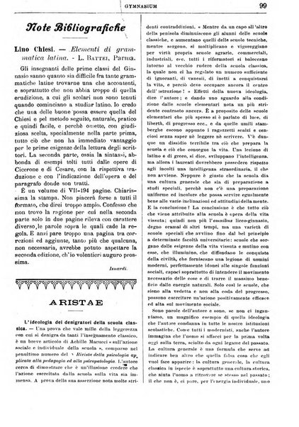 Gymnasium periodico letterario-didattico per le scuole secondarie