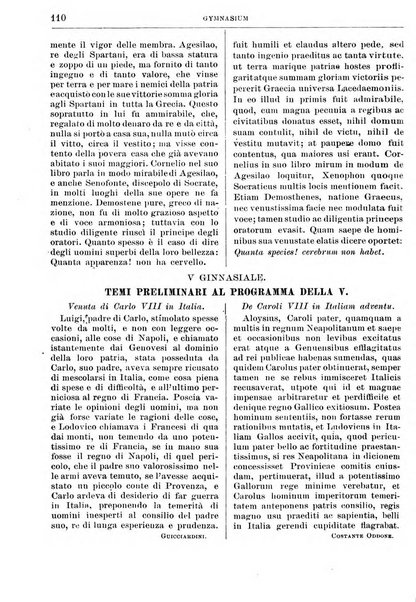 Gymnasium periodico letterario-didattico per le scuole secondarie