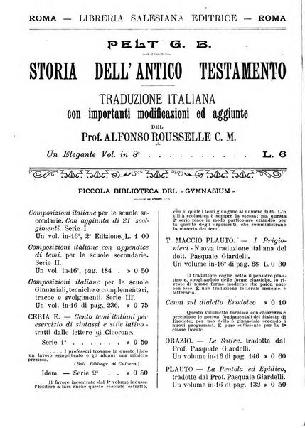 Gymnasium periodico letterario-didattico per le scuole secondarie