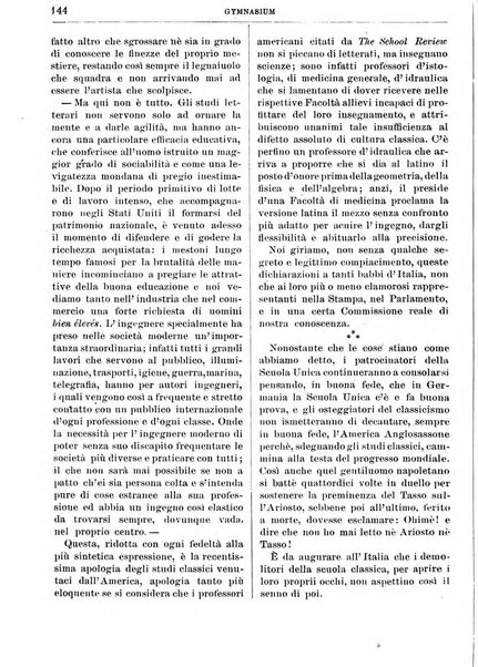 Gymnasium periodico letterario-didattico per le scuole secondarie