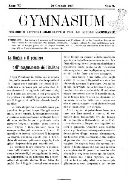 Gymnasium periodico letterario-didattico per le scuole secondarie