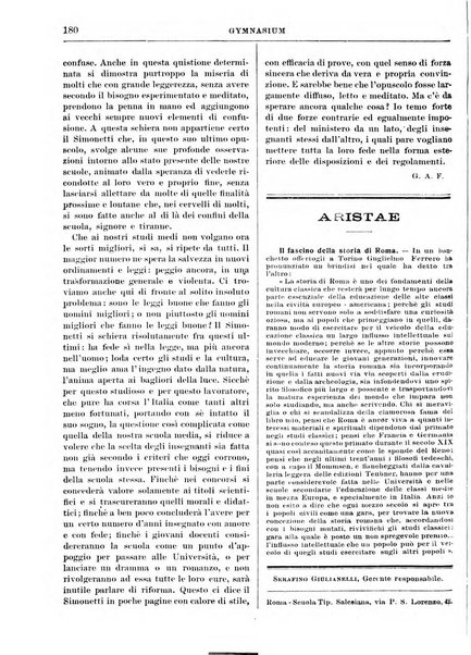 Gymnasium periodico letterario-didattico per le scuole secondarie