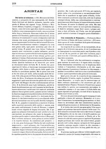 Gymnasium periodico letterario-didattico per le scuole secondarie