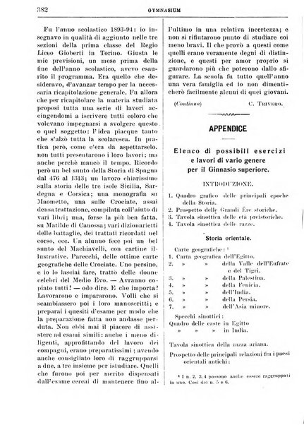 Gymnasium periodico letterario-didattico per le scuole secondarie