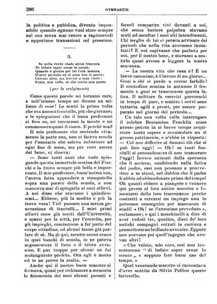 Gymnasium periodico letterario-didattico per le scuole secondarie