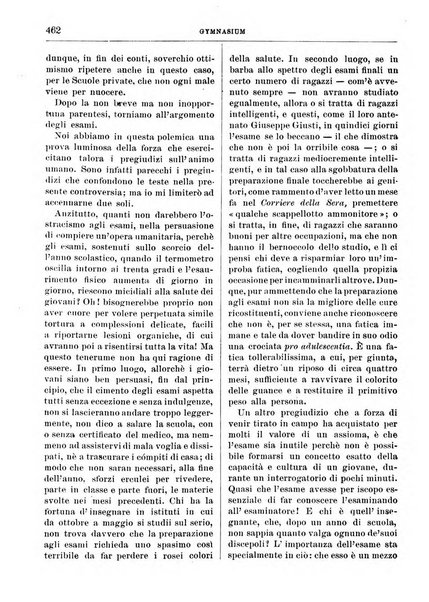 Gymnasium periodico letterario-didattico per le scuole secondarie