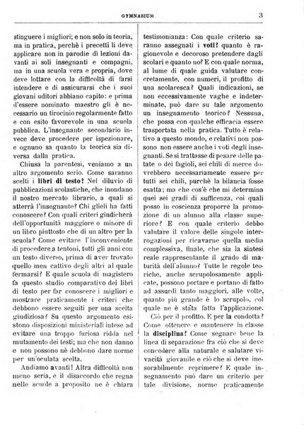 Gymnasium periodico letterario-didattico per le scuole secondarie