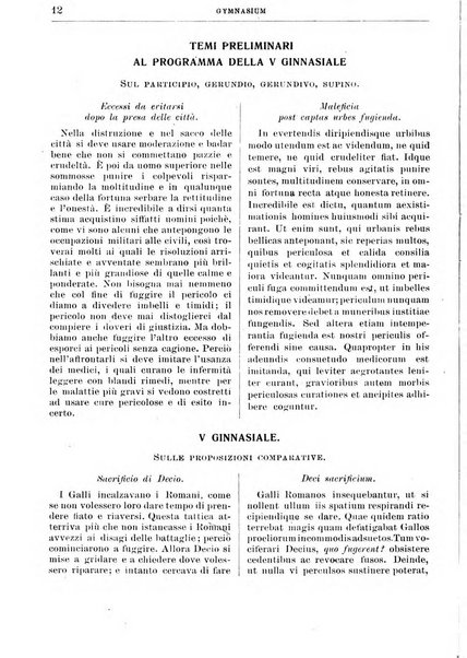 Gymnasium periodico letterario-didattico per le scuole secondarie