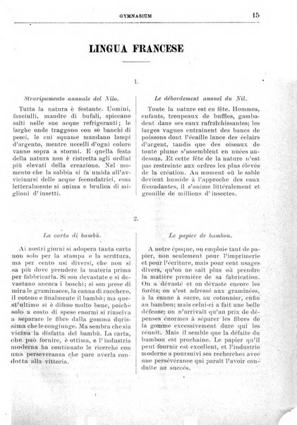 Gymnasium periodico letterario-didattico per le scuole secondarie