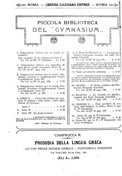 Gymnasium periodico letterario-didattico per le scuole secondarie