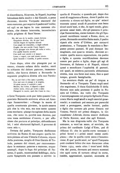 Gymnasium periodico letterario-didattico per le scuole secondarie