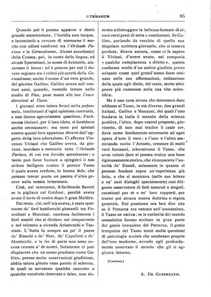 Gymnasium periodico letterario-didattico per le scuole secondarie