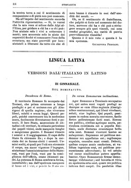 Gymnasium periodico letterario-didattico per le scuole secondarie