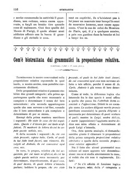 Gymnasium periodico letterario-didattico per le scuole secondarie