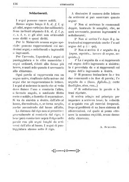 Gymnasium periodico letterario-didattico per le scuole secondarie