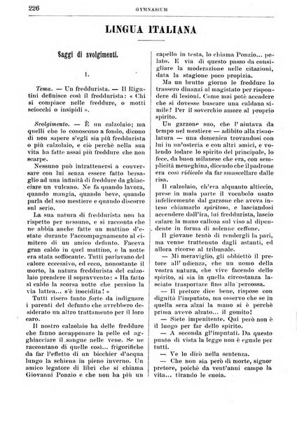 Gymnasium periodico letterario-didattico per le scuole secondarie