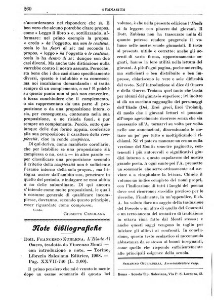 Gymnasium periodico letterario-didattico per le scuole secondarie