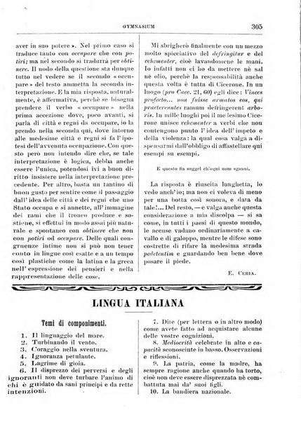 Gymnasium periodico letterario-didattico per le scuole secondarie