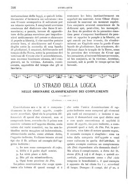 Gymnasium periodico letterario-didattico per le scuole secondarie