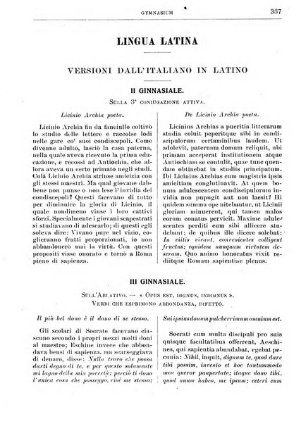 Gymnasium periodico letterario-didattico per le scuole secondarie