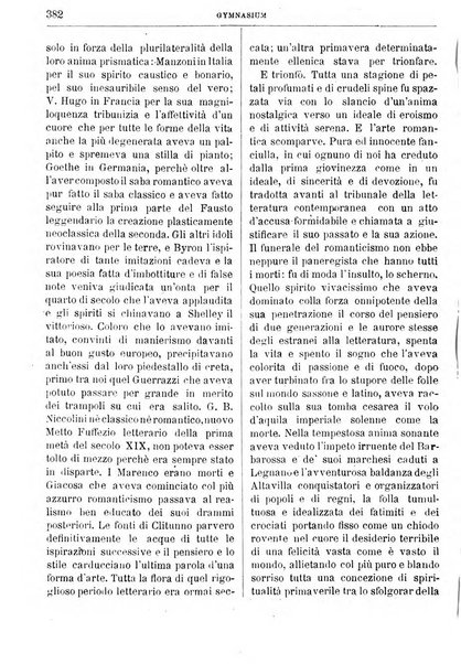 Gymnasium periodico letterario-didattico per le scuole secondarie