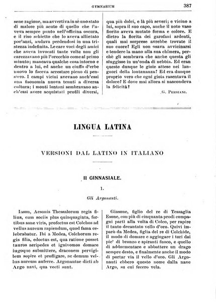 Gymnasium periodico letterario-didattico per le scuole secondarie