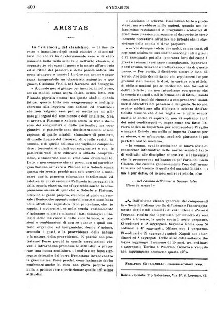 Gymnasium periodico letterario-didattico per le scuole secondarie