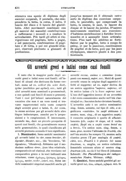 Gymnasium periodico letterario-didattico per le scuole secondarie