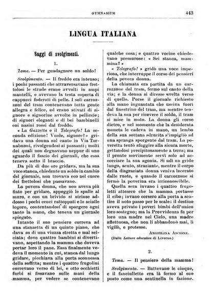 Gymnasium periodico letterario-didattico per le scuole secondarie