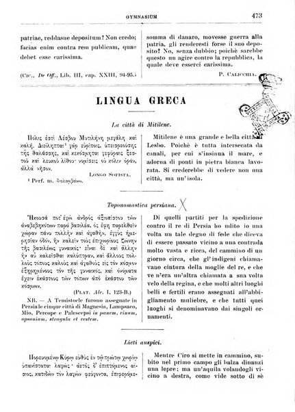 Gymnasium periodico letterario-didattico per le scuole secondarie