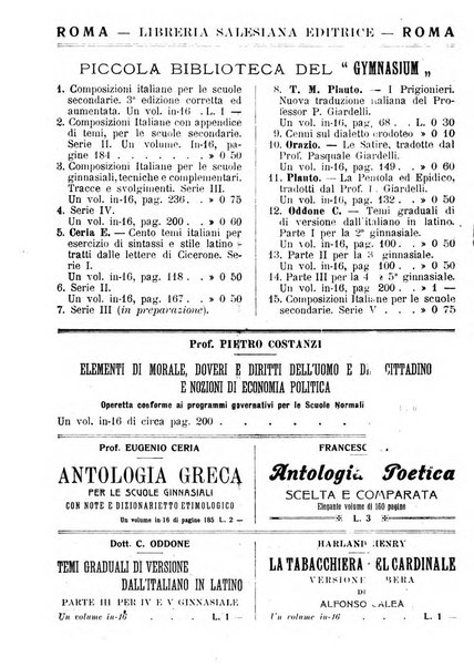 Gymnasium periodico letterario-didattico per le scuole secondarie