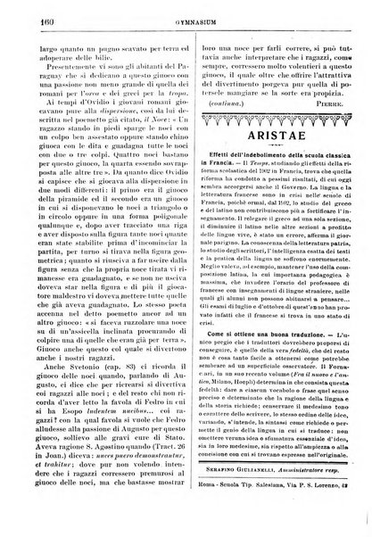 Gymnasium periodico letterario-didattico per le scuole secondarie