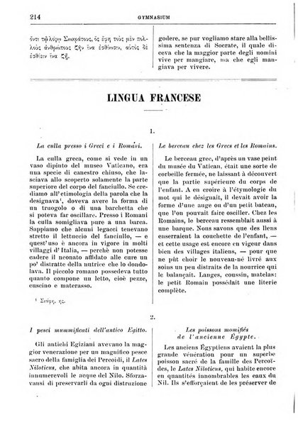 Gymnasium periodico letterario-didattico per le scuole secondarie