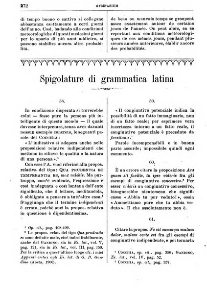 Gymnasium periodico letterario-didattico per le scuole secondarie