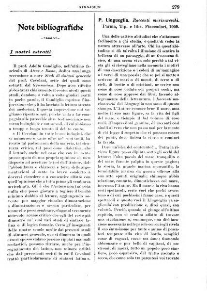 Gymnasium periodico letterario-didattico per le scuole secondarie