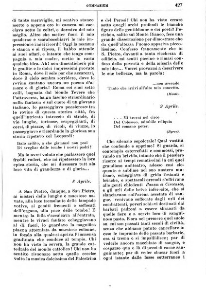 Gymnasium periodico letterario-didattico per le scuole secondarie