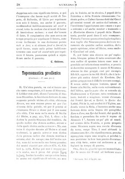 Gymnasium periodico letterario-didattico per le scuole secondarie