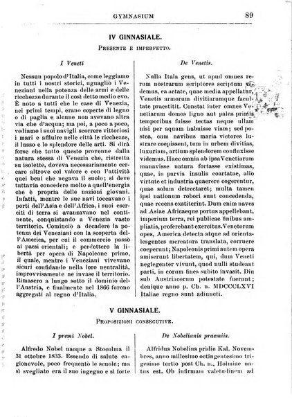 Gymnasium periodico letterario-didattico per le scuole secondarie