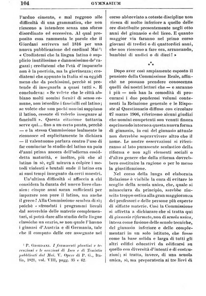 Gymnasium periodico letterario-didattico per le scuole secondarie