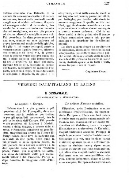 Gymnasium periodico letterario-didattico per le scuole secondarie