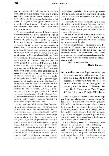 Gymnasium periodico letterario-didattico per le scuole secondarie